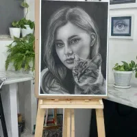 سفارش طراحی چهره سیاه قلم