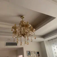 لوستر ۵شاخه کریستالی|لوستر و چراغ آویز|کرج, باغستان|دیوار