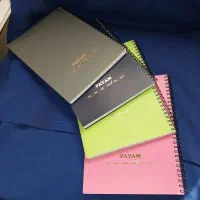 دفترچه تحریر فنری جلد طلق رنگی 100 و 120برگ