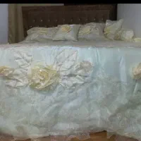 سرویس روتختی ساتن عروس ترک دونفره