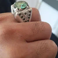 انگشتر موزانایت اصل بانگین زمرد اصل افغانستان|جواهرات|شیراز, زند|دیوار
