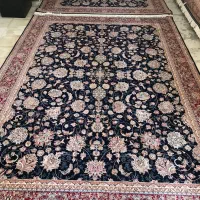 ۴ تخته فرش ۹ متری سرمه ای نخ پنبه|فرش|ایلام, |دیوار