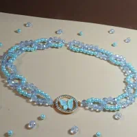 گردنبند کریستالی دو لاین|بدلیجات|گناباد, |دیوار