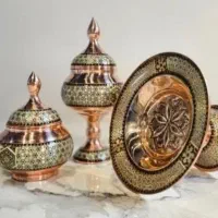 ست صنایع دستی شیرینی خوری شکلات خوری قندان «ضیافت»