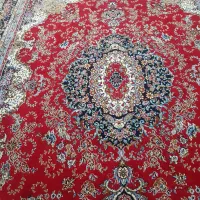 یک جفت فرش ماشینی قرمز تمام نخ