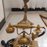 تلفن و پایه تلفن برنجی شیک|تلفن رومیزی|ری, دولت‌آباد|دیوار