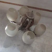 ست کامل لوستر چوبی چوب کاملا سالم