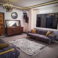 دو فرش پتینه طوسی|فرش|اصفهان, شهرک ولیعصر|دیوار