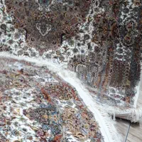 فرش دایره سالاری ۱۰۰۰شانه اصل کرم گرد۱۵۰×۱۵۰ سایز|فرش|تبریز, |دیوار