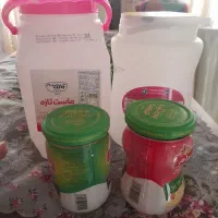 دبه ماست شیشه سس