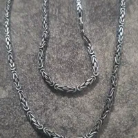 زنجیر نقره سیا قلم ،بادگیر نقره قدمت دار قاجار