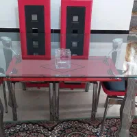میزناهارخوری شیشه ای شش نفره