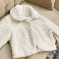 کت خز عروس آستر دار  نو سایز۳۸،۴۰