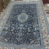 فرش دستباف نائین طرح درختی غلط سورمه ای|فرش|خمینی‌شهر, |دیوار