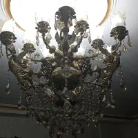 لوستر برنجی ۱۲ شاخه طرح فرشته