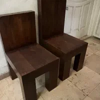 دو عدد صندلی چوبی مینیمال ۵ تومن