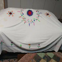 پارچه قدیمی گلدوزی شده بادست