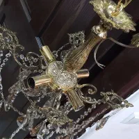 لوستربرنز چهارشاخه|لوستر و چراغ آویز|قم, نوقطار|دیوار
