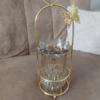 سرویس پایه فلزی شامپانی بوگاتی شیک|ظروف سرو و پذیرایی|همدان, |دیوار