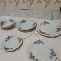 چینی قدیمی گل قرمز|ظروف سرو و پذیرایی|اصفهان, عمان سامانی|دیوار