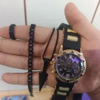 ست ساعت دستبند گردنبند زنجیر و انگشتر
