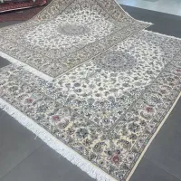 فرش دستباف نائین اصفهان کرک ابریشم جفت ۹۰ درصد