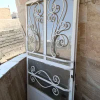 درب بالکن اهنی با حفاظ شیشه