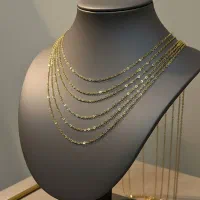 زنجیرطلا سبک اجرت مناسب طلای مینیمال رزگلد