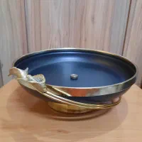 میوه خوری طرح گل لیلیوم برنزی