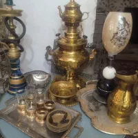 کلکسیون برنجی و سماور ذغالی