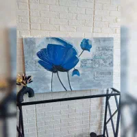 تابلو دکوراتیو برجسته‌ ی گل آبی