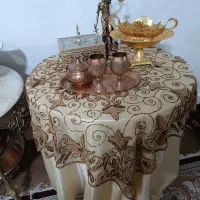 میز گرد همراه رویه سنگی
