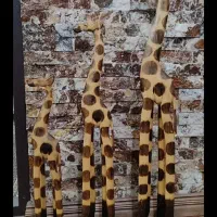 ۳عدد زرافه ی چوبی