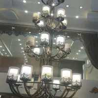 لوستر 30شعله و چهار لایه.