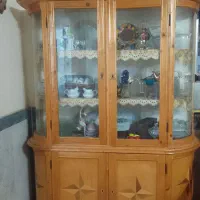 بوفه شیشه ای بزرگ و زیر تلویزیونی