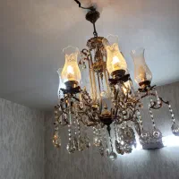 دو عدد لوستر برنجی 6 شاخه ظریف|لوستر و چراغ آویز|تهران, خانی آباد نو شمالی|دیوار