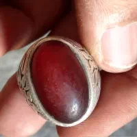 انگشتر کهنه قدیمی یمن آلبالویی|جواهرات|تربت‌حیدریه, مظفریه|دیوار