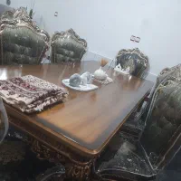 مبل و میز نهارخوری سلطنتی با چوب راش اصلی