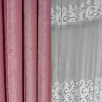 پرده تور عرض زیاد و دستگاه مخمل