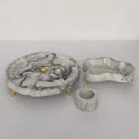 ست پذیرایی و دکوریجات سنگی و شمع|صنایع دستی و سایر لوازم تزئینی|مرودشت, پشت سایپا‎|دیوار