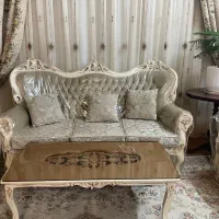 فروش بعلت مهاجرت مبل استیل بهمراه میز تی وی ست