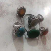 ۵ انگشتر نقره اصل|جواهرات|قائم‌شهر, |دیوار