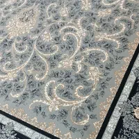 فرش 9متری نو 700شانه طلا کوب خوب فیلی و سرمه‌ای