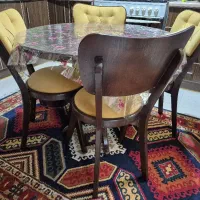 میز ناهار خوری ۴ نفر تمیز|میز و صندلی غذاخوری|شاهینشهر, دهخدا|دیوار