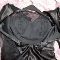 لباس مجلسی مشکی ساتن ترک|لباس|محمدیه-قزوین, |دیوار