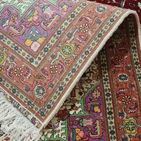 فرش زرونیم دست باف گل ابریشم جفت میباشد|فرش|تهران, شهر‌زیبا|دیوار