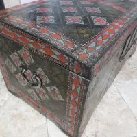 صندوق قاجاری عتیقه|کلکسیون اشیاء عتیقه|کاشان, رجایی|دیوار