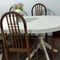 میز و صندلی ۶ نفره چوبی