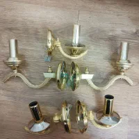 لوستر دیواری رنگ ثابت طلایی