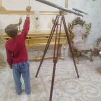 دوربین برنزی قدیمی آنتیک انگلیسی غول‌پیکر عتیقه